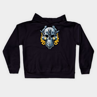 Mecha Skull S03 D86 Kids Hoodie